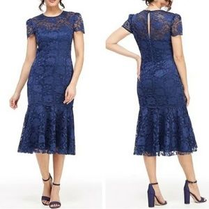 Gal Meets Glam Eve Illusion Lace Midi Dress